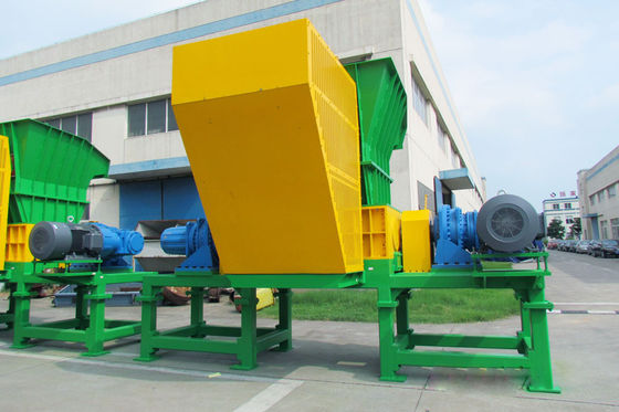 PLC Control Double Shaft Shredder สำหรับการรีไซเคิลพลาสติก