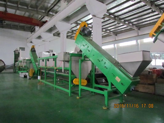 300kg / h, 500kg / h, 1000kg / h ขวด HDPE บดและเครื่องซักผ้า