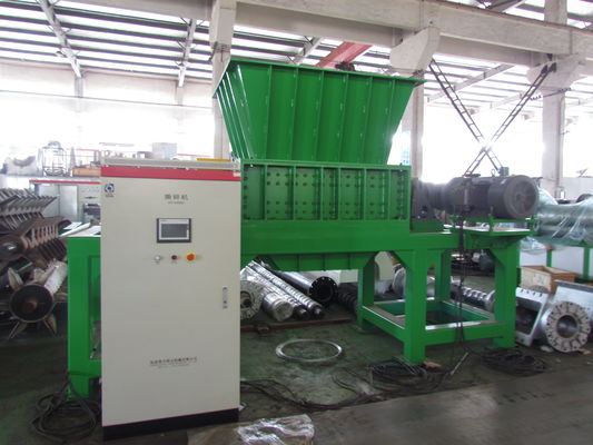 18.5kw Twin Shaft Shredder Machine, เครื่องทำลายยางที่ทนทาน