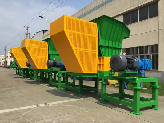 38 ใบมีด 18.5kw เครื่องทำลายถังพลาสติก, เครื่องหั่นเพลาคู่เสียงรบกวนต่ำ